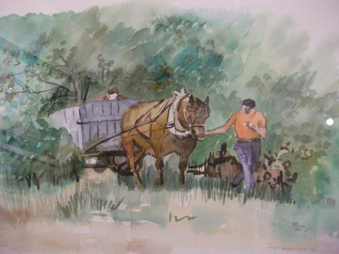 Vendanges . - Marcelle Lugez - Cliquer pour afficher en grand