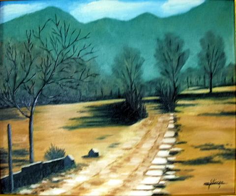 Paysage hivernal - Michèle Ollivier