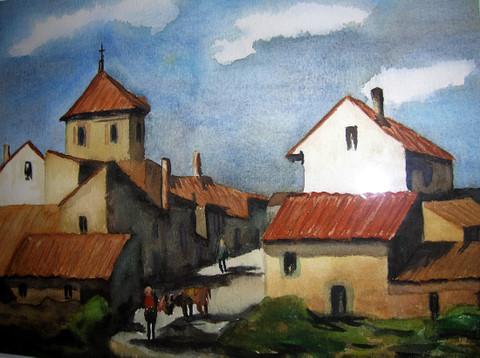 Village espagnol - Michèle Ollivier