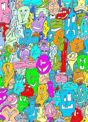 Filet de foule couleurs - Alex Koshan