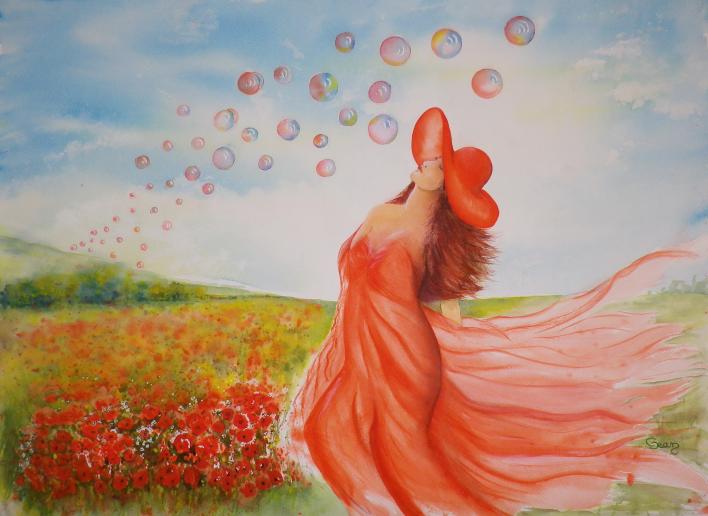 Le Chapeau Rouge - Claudine Jean - Click to enlarge