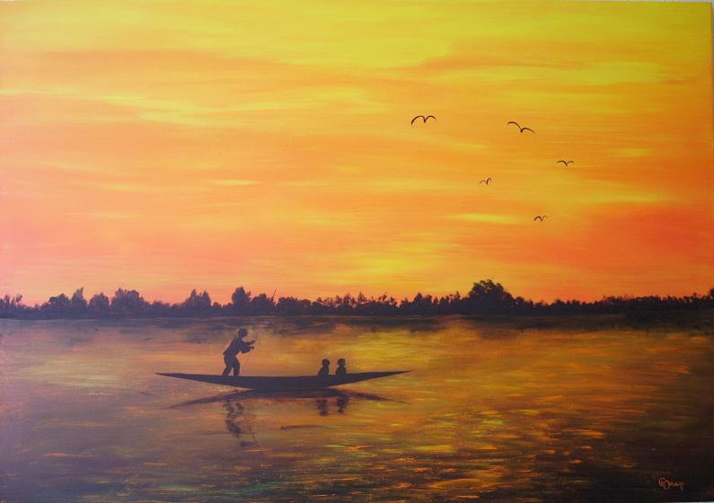 le fleuve 2 - Claudine Jean - Cliquer pour afficher en grand