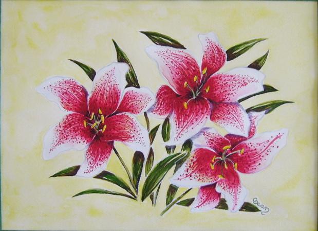 lys roses - Claudine Jean - Click to enlarge