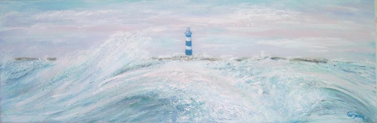 phare sous la vague - Claudine Jean - Click to enlarge