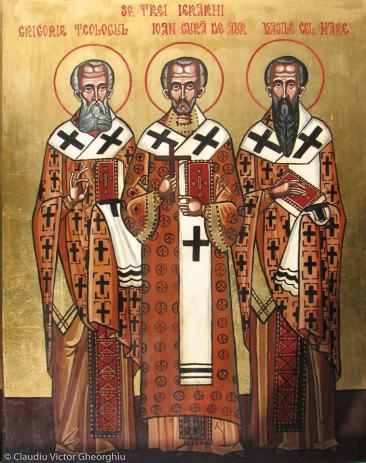 Saints Hierarchs Basil the Great, Gregory the Theo - Claudiu Victor Gheorghiu