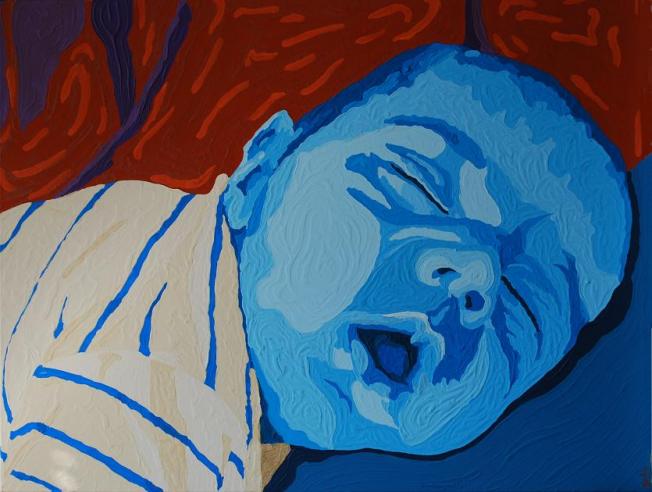 Blue sleeping Diego - Silvia B. Quiti - Click to enlarge