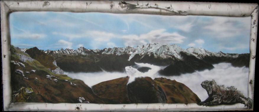 Au dessus de Varan - Corinne Dunand - Cliquer pour afficher en grand