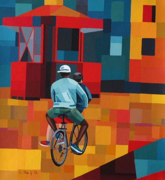 Friends riding a bike - Nina Govedarica - Click to enlarge