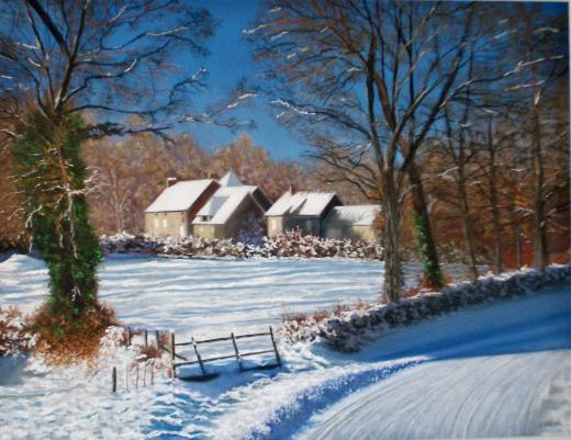 neige au hameau - jean Grézel