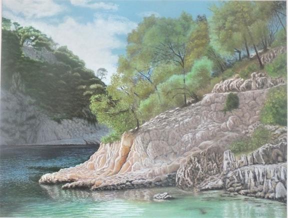 Calanque 2 - jean Grézel - Cliquer pour afficher en grand