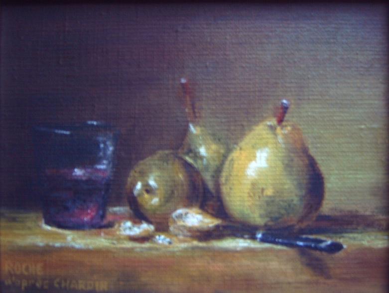 Poires, noix , et verre de vin - Alain Roche - Click to enlarge
