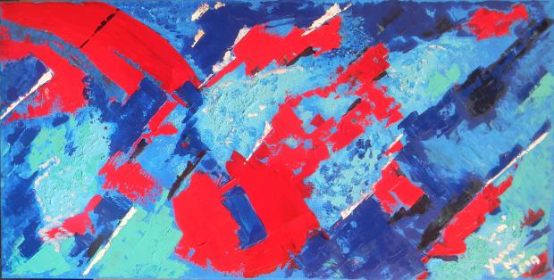 En cet esprit de feu, du bleu. - Yuna Parmentier - Cliquer pour afficher en grand