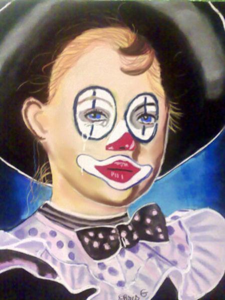 clown pleureur - Chris Pastel