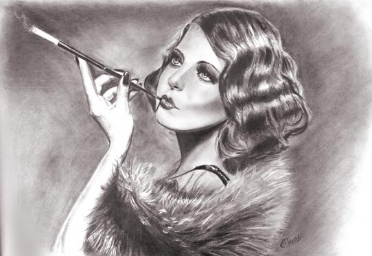 Lady cigarette - Chris Pastel