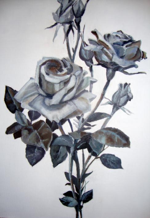 roses en camaieu - Brigitte Stienne