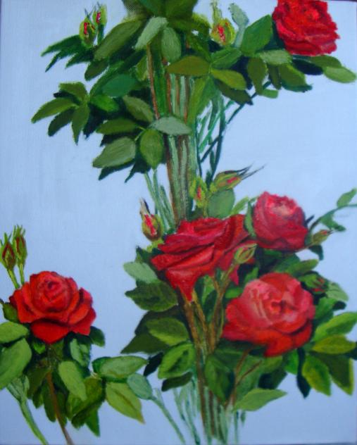 roses rouges - Brigitte Stienne