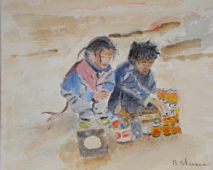 enfants du tibet - Brigitte Stienne - Cliquer pour afficher en grand