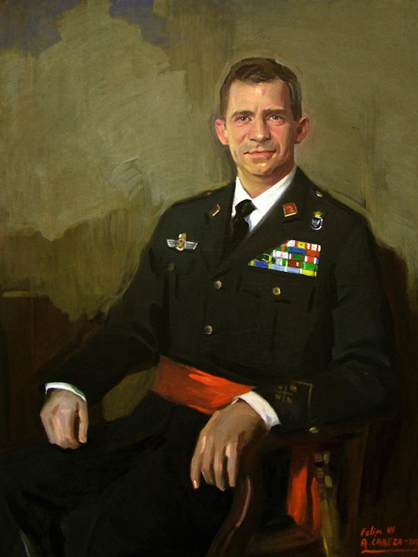 Retrato de Felipe VI - Pintor Alejandro Cabeza - Alejandro Cabeza - Cliquer pour afficher en grand