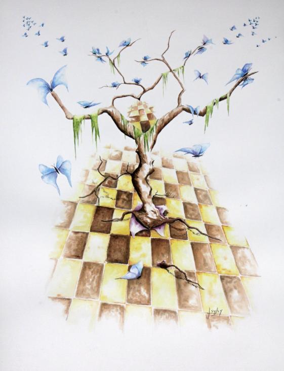 Arbre aux papillons bleus - Sylvy Rigal