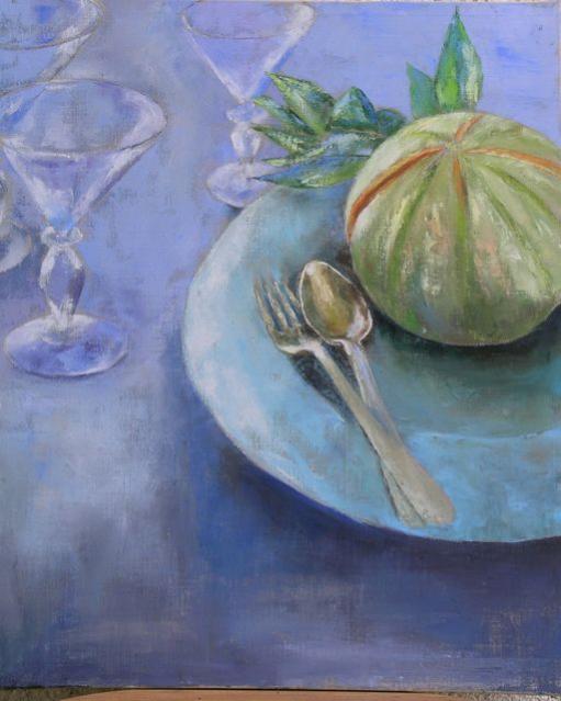 nature morte avec melon - Lena Bregeon