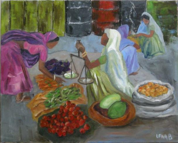 Au marché - Lena Bregeon - Click to enlarge