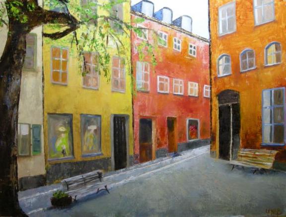 Un coin de Stockholm - Lena Bregeon - Cliquer pour afficher en grand