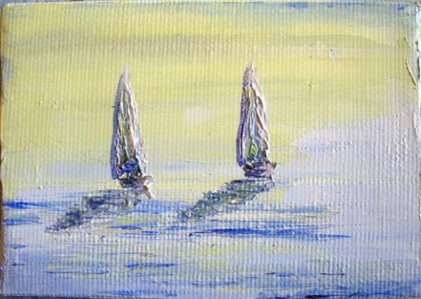 Deux voiles au soleil - Frelon Claire - Click to enlarge