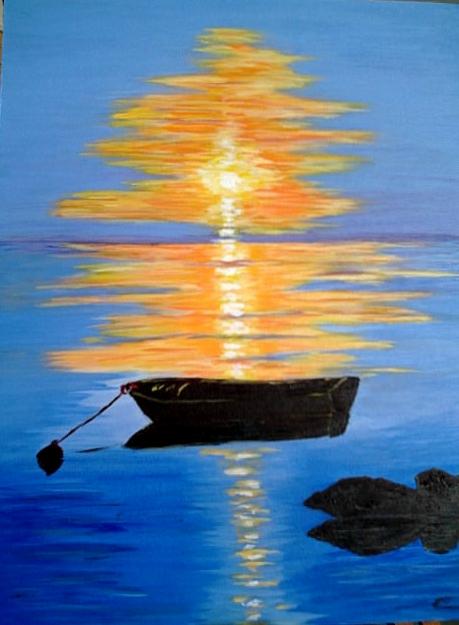 Barque au soleil - Frelon Claire