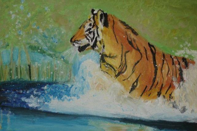 Le jeune tigre - Patrick Riou - Cliquer pour afficher en grand
