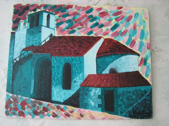 église de Chambonas (ombre) - Hélène Taillant