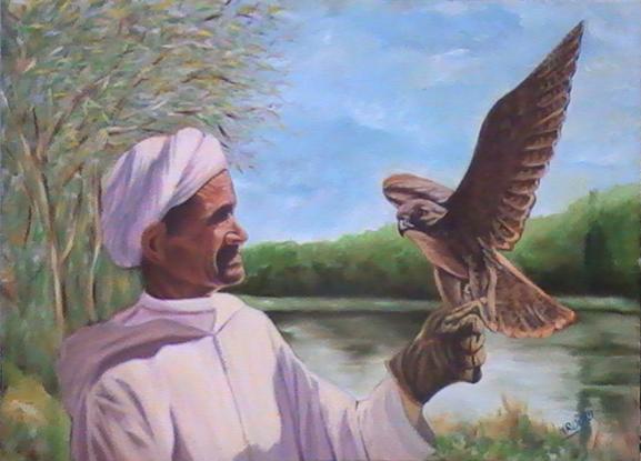 le fauconnier - Abdelkhalek Krouni - Cliquer pour afficher en grand