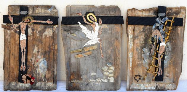SALVATION TRIPTYCH - Magdalene Theocharis - Cliquer pour afficher en grand