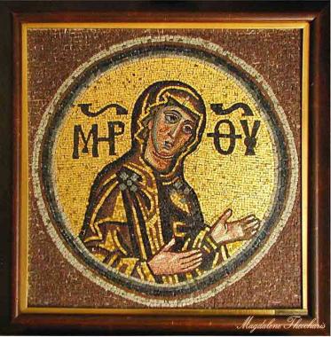 MICROMOSAIC ICON OF THE VIRGIN. REPLICA FROM KIEV. - Magdalene Theocharis