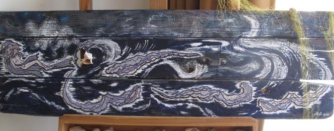 MERMAIDS PLAYING WITH WAVES - Magdalene Theocharis - Click to enlarge