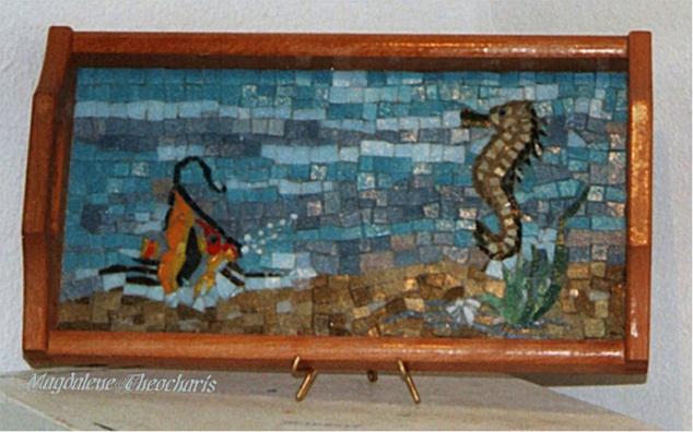 AQUARIUM MOSAIC DISK - Magdalene Theocharis - Click to enlarge