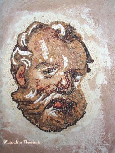 SOCRATES'MICROMOSAIC PORTRAIT - Magdalene Theocharis