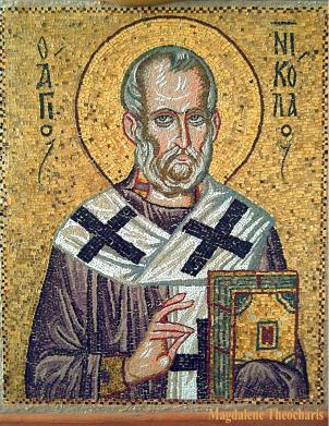 ST. NICHOLAS OF MYRA. MICROMOSAIC REPLICA - Magdalene Theocharis