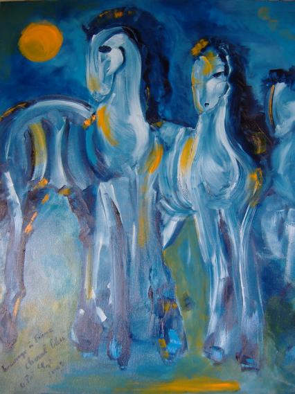 cheval bleu - Patricia Goud