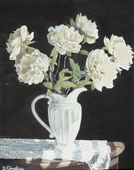 Peonies in Vase - Debra Chmelina
