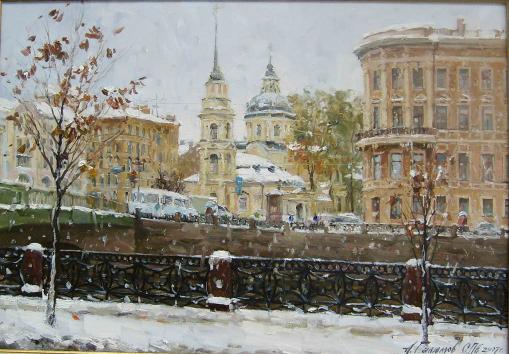 Saint- Petersburg.The Rivers Fontanka. The Church - Galimov Azat