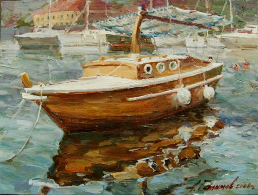 Small boat in Kotorskom bay - Galimov Azat