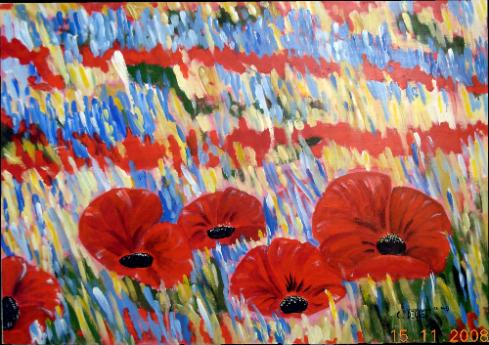 Les coquelicots - Claude Degret