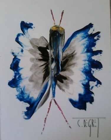 Papillon bleu - Claude Degret