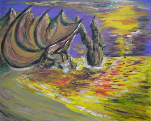 Etretat dragon - Wabyanko - Cliquer pour afficher en grand