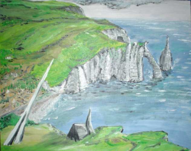 Etretat paysage - Wabyanko - Cliquer pour afficher en grand