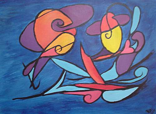 blue abstraction - Wabyanko
