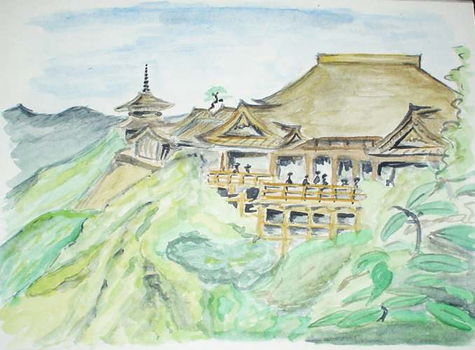 Kyomezudera temple Kyoto - Wabyanko - Cliquer pour afficher en grand