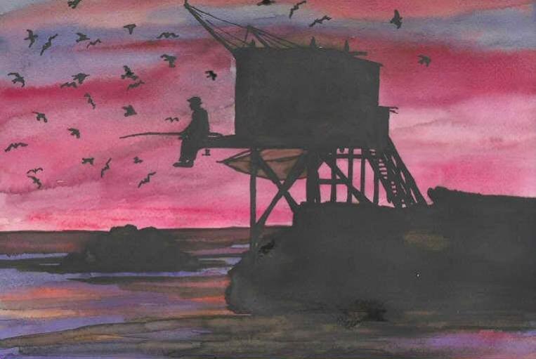 Coucher sur carrelets - Olivier Desmarest - Click to enlarge