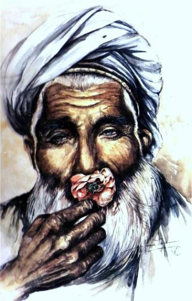 Afghan à la rose - Arnaud Thézé
