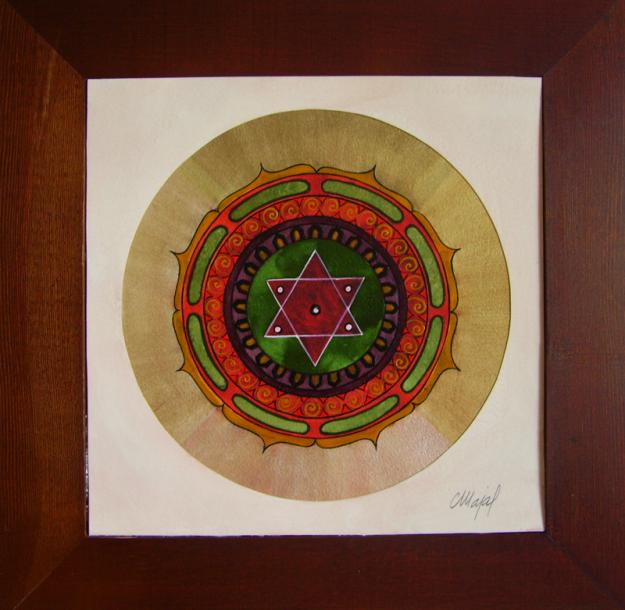 Mandala Yantra Rouge - C. Majal - Click to enlarge